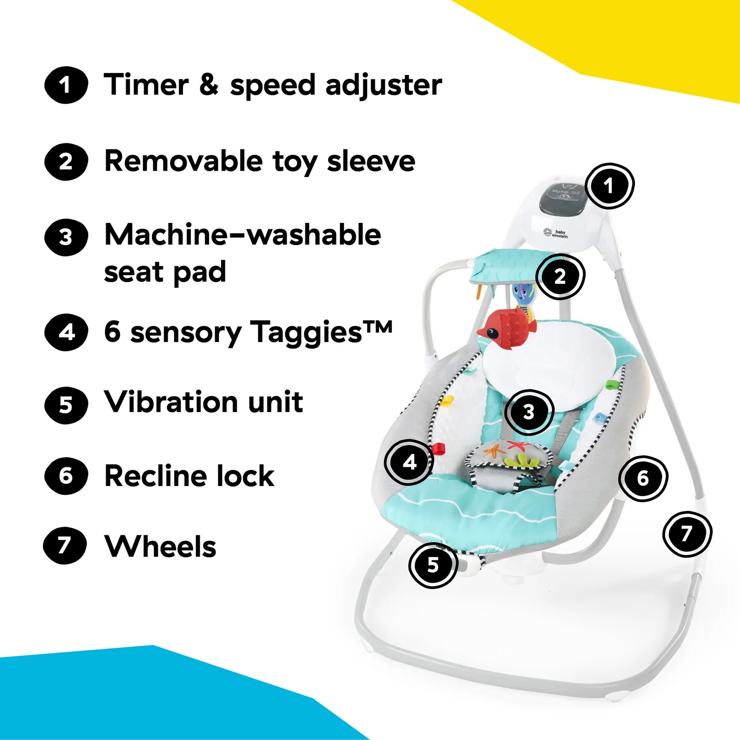 Baby Einstein Ocean Explorers Curious Comfort Babyschaukel grau
