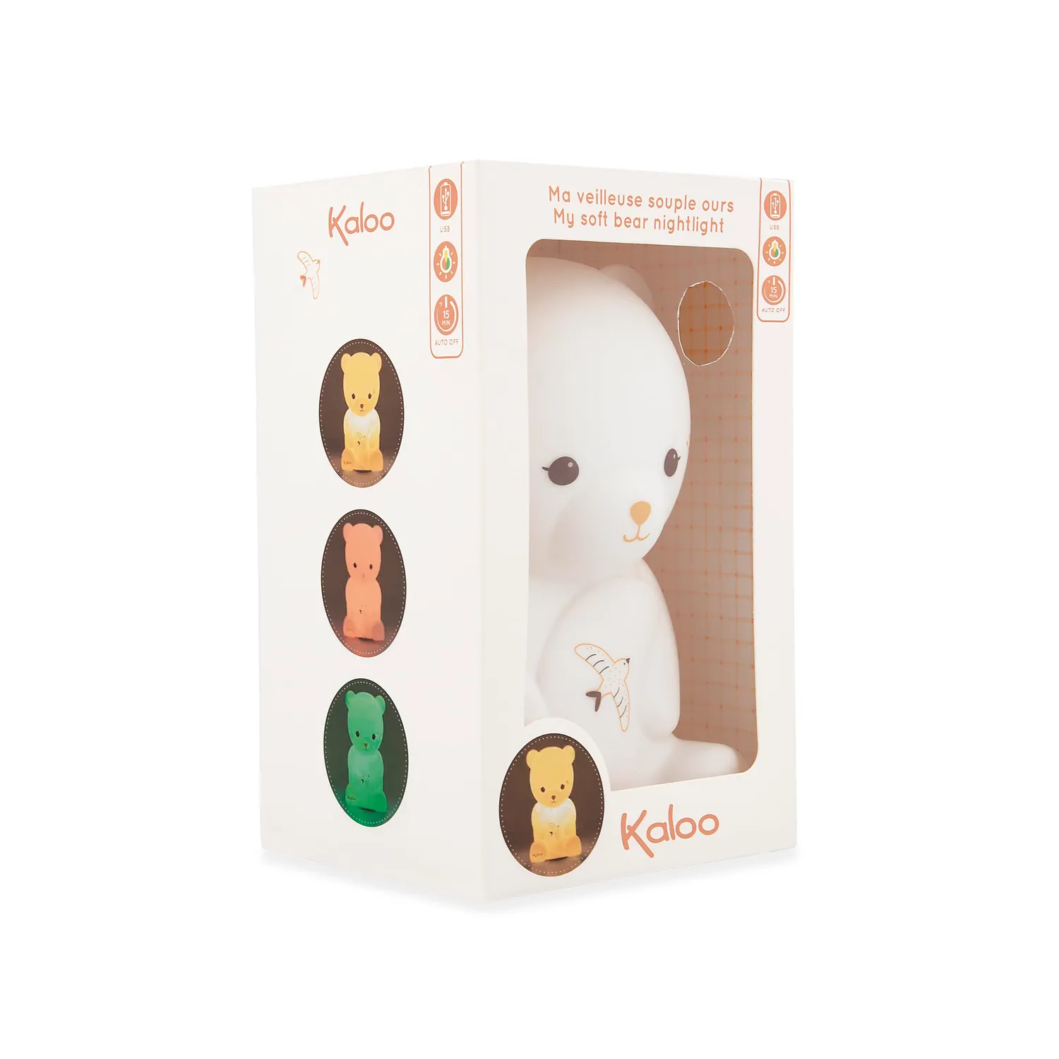 Kaloo Home Bär L LED-Nachtlicht Silikon weiß