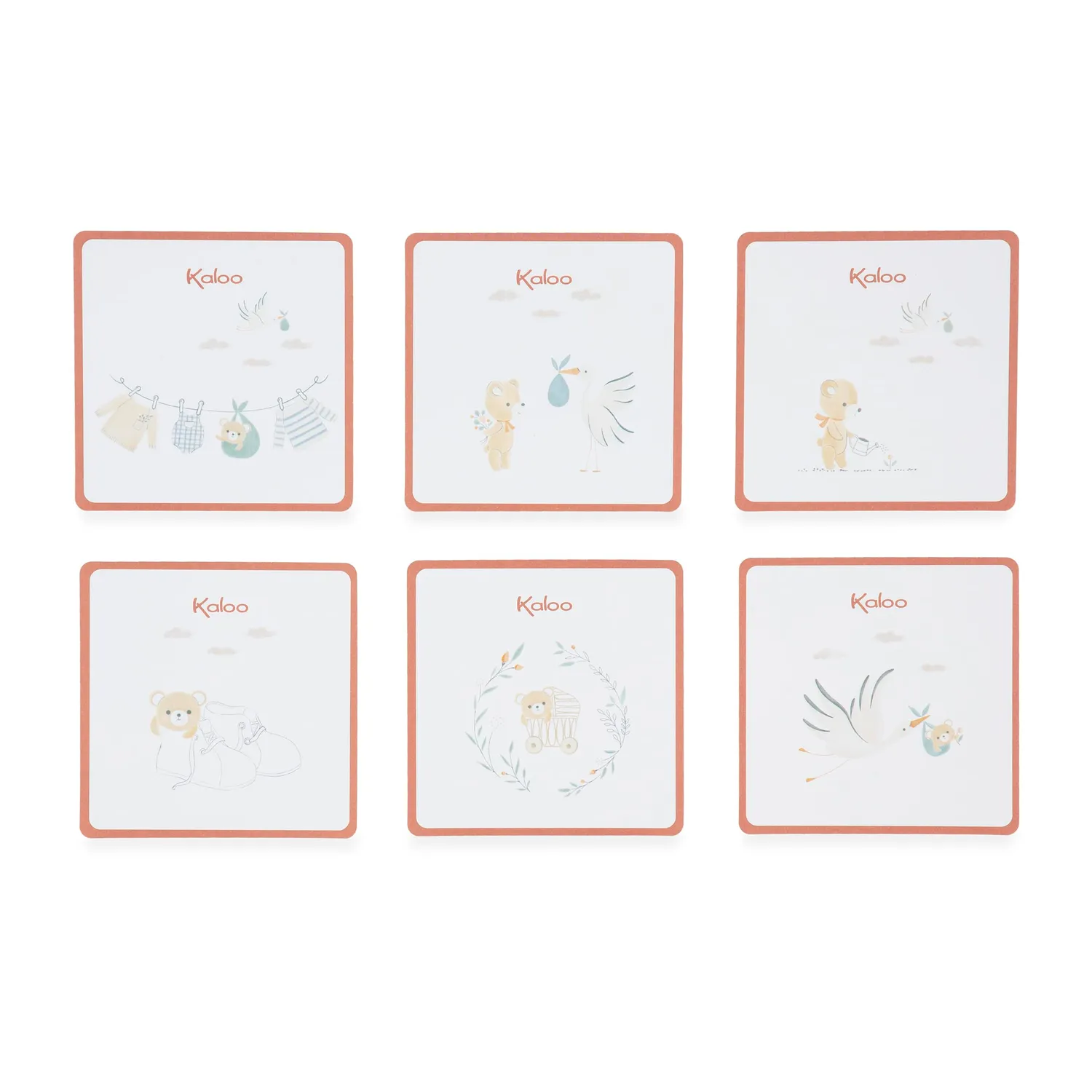 Kaloo Tendre Bébé Geschenkset Babyschuhe 0-6 Monate + Karten