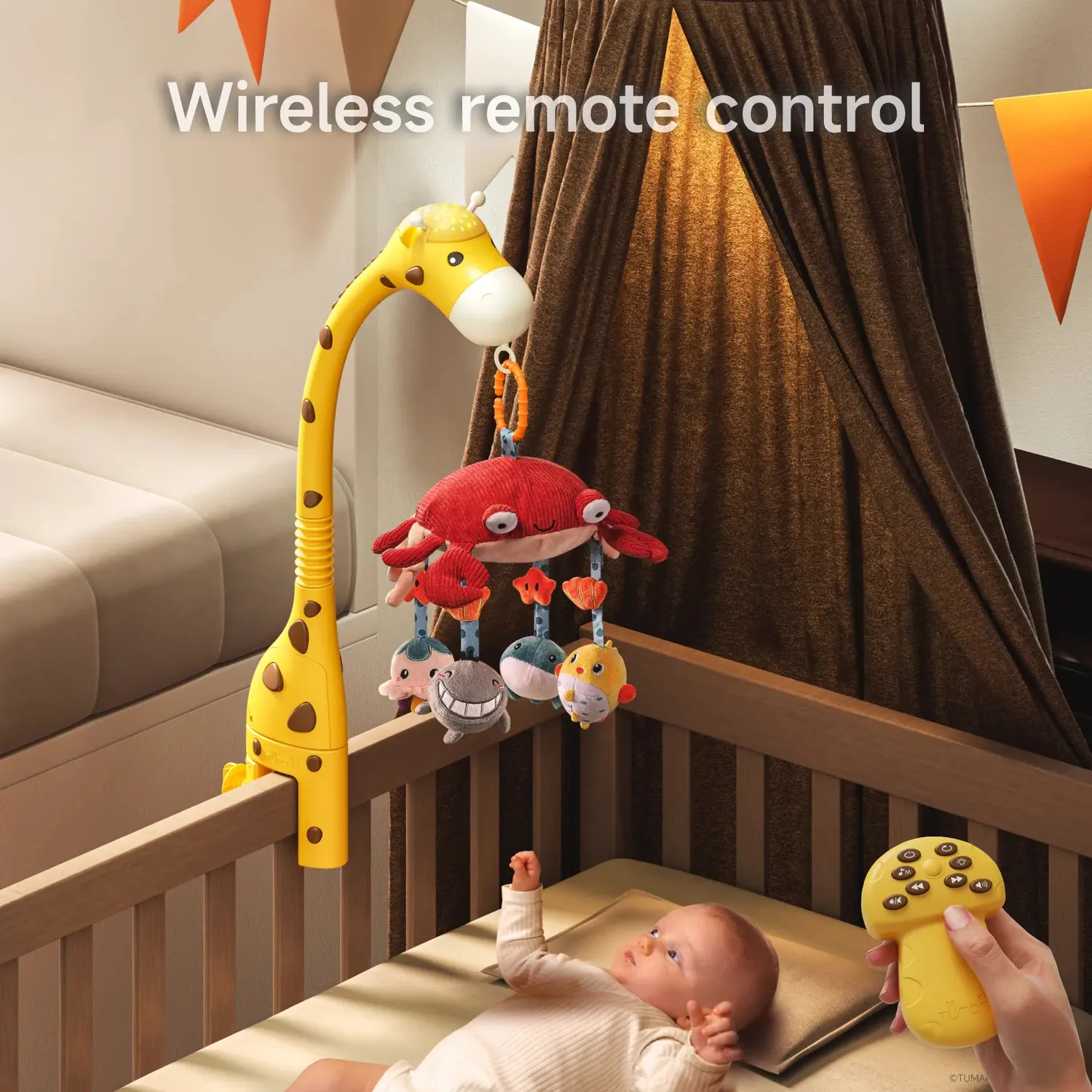 TUMAMA Baby Mobile mit Licht, Musik und Bluetooth