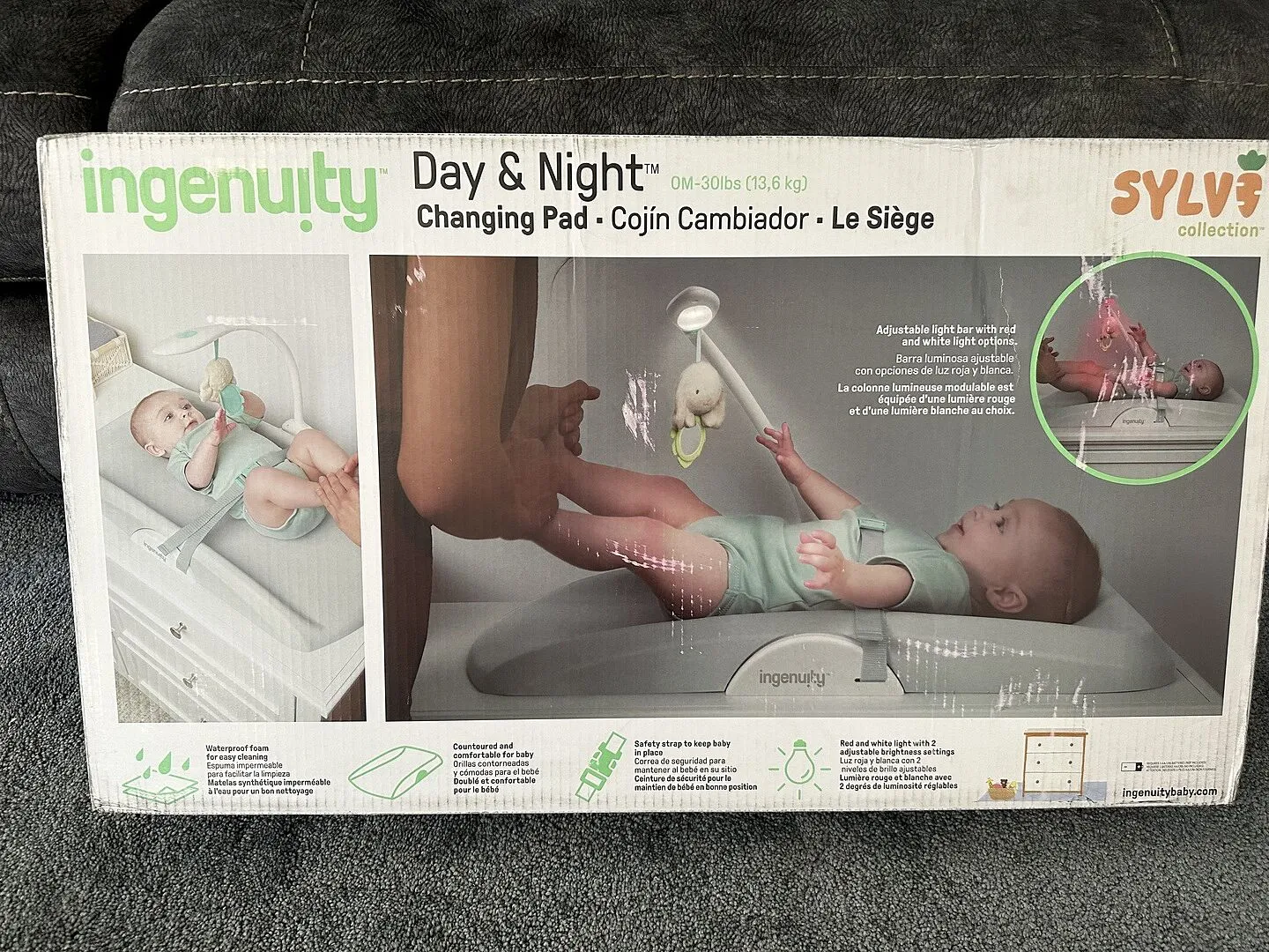 Ingenuity Day & Night Sylvi Wickelauflage mit Nachtlicht