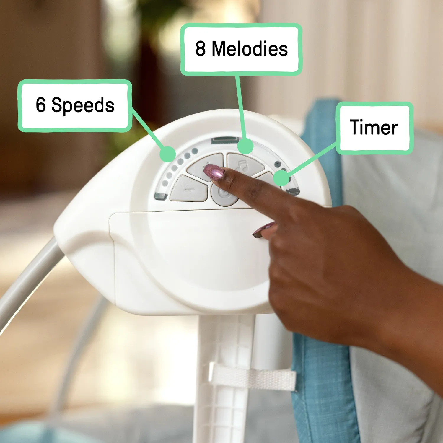 Ingenuity Sun Valley Canopy Babyschaukel Petrol tragbar