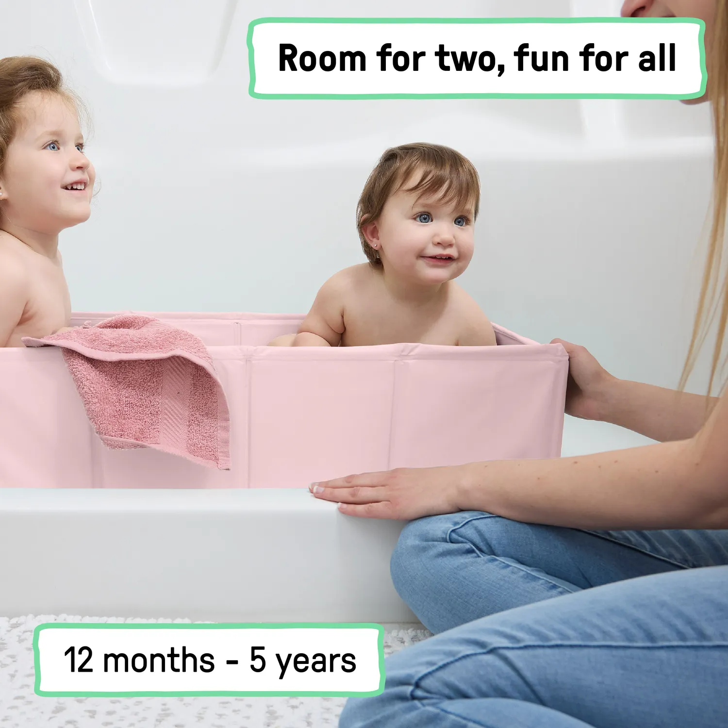 Ingenuity Tuckaway Kleinkind Badewanne Pink faltbar