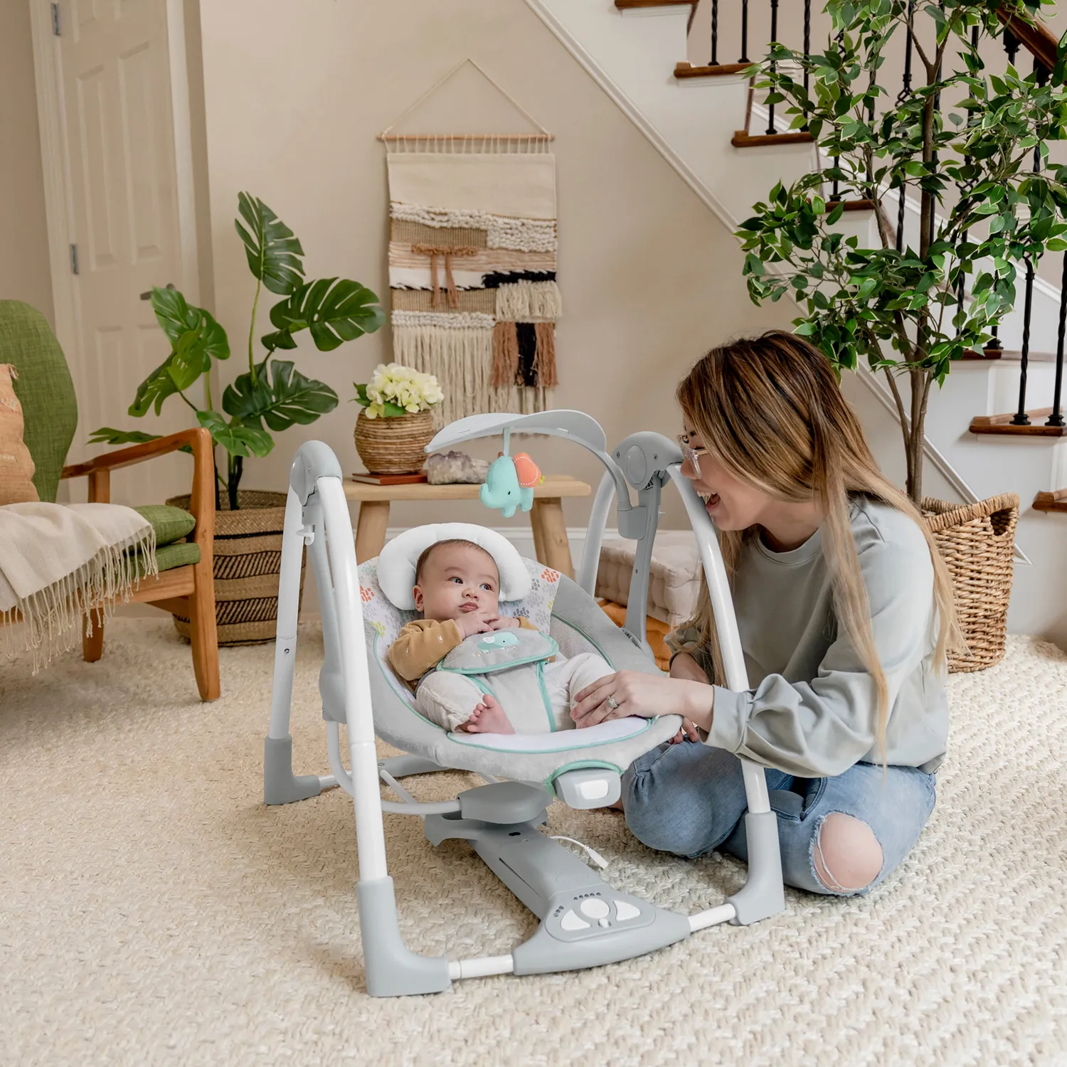 Ingenuity ConvertMe Wimberly Babyschaukel 2-in-1 tragbar