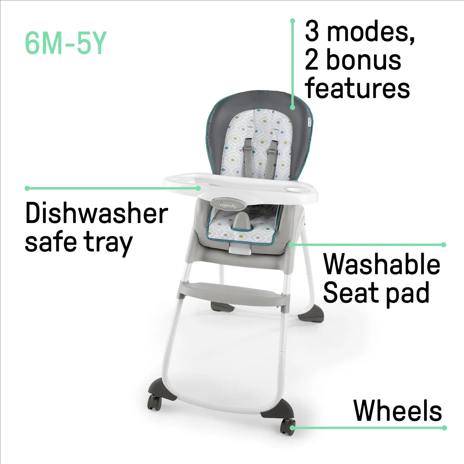 Ingenuity Trio 3-in-1 Hochstuhl Nash mitwachsend