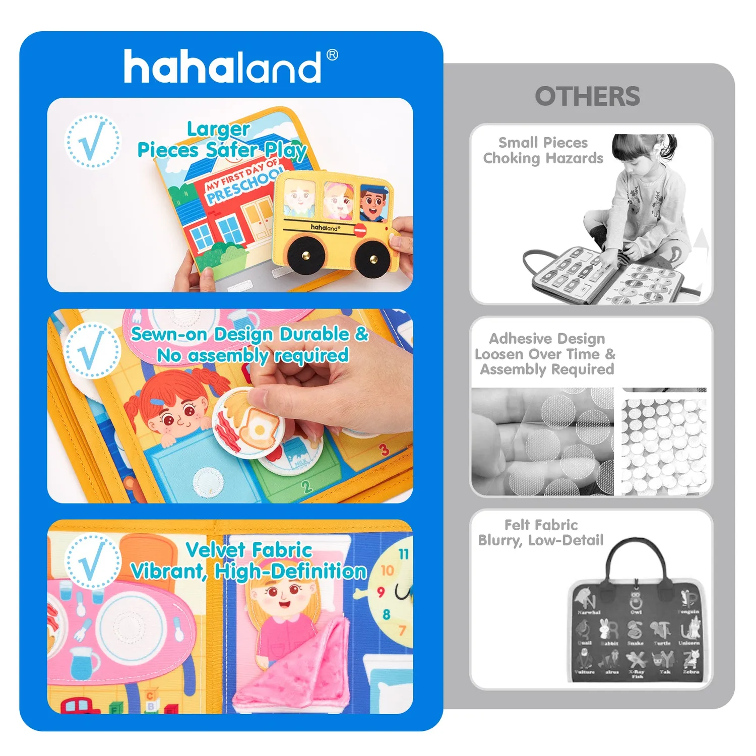 hahaland First Day of School Busy Book quiet