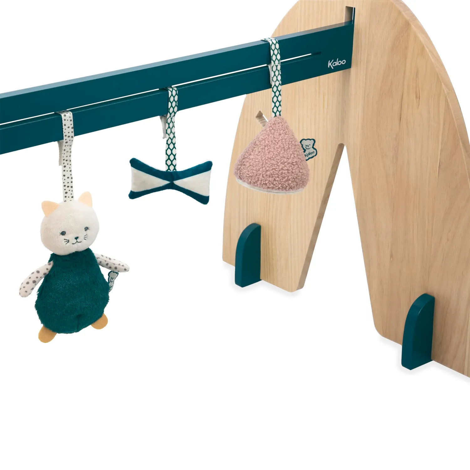 Kaloo Stimuli Spielbogen Holz 45 cm mit 3 Spielzeugen