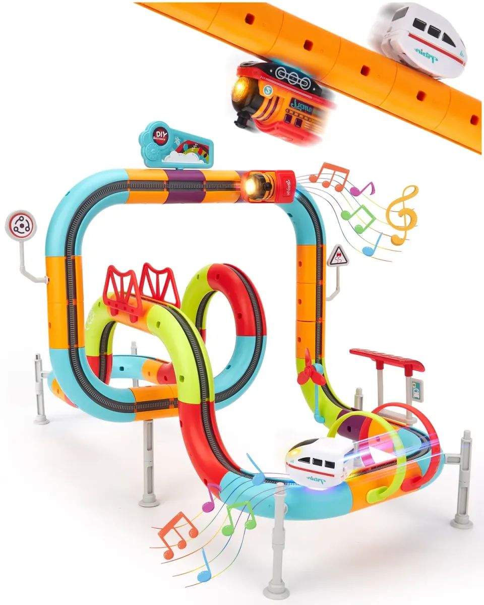 hahaland 3D Anti-Gravity Autobahn-Set 64-teilig mit Auto
