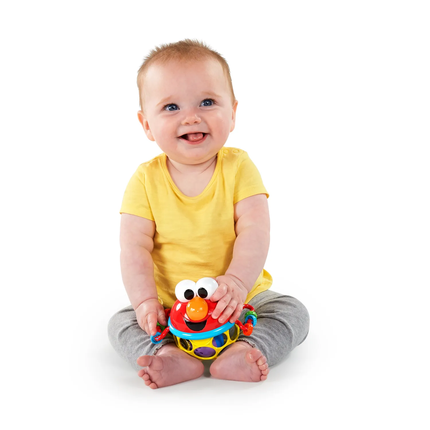 Bright Starts Sesame Street Jingle & Shake Elmo Rasselball Griff-Löcher