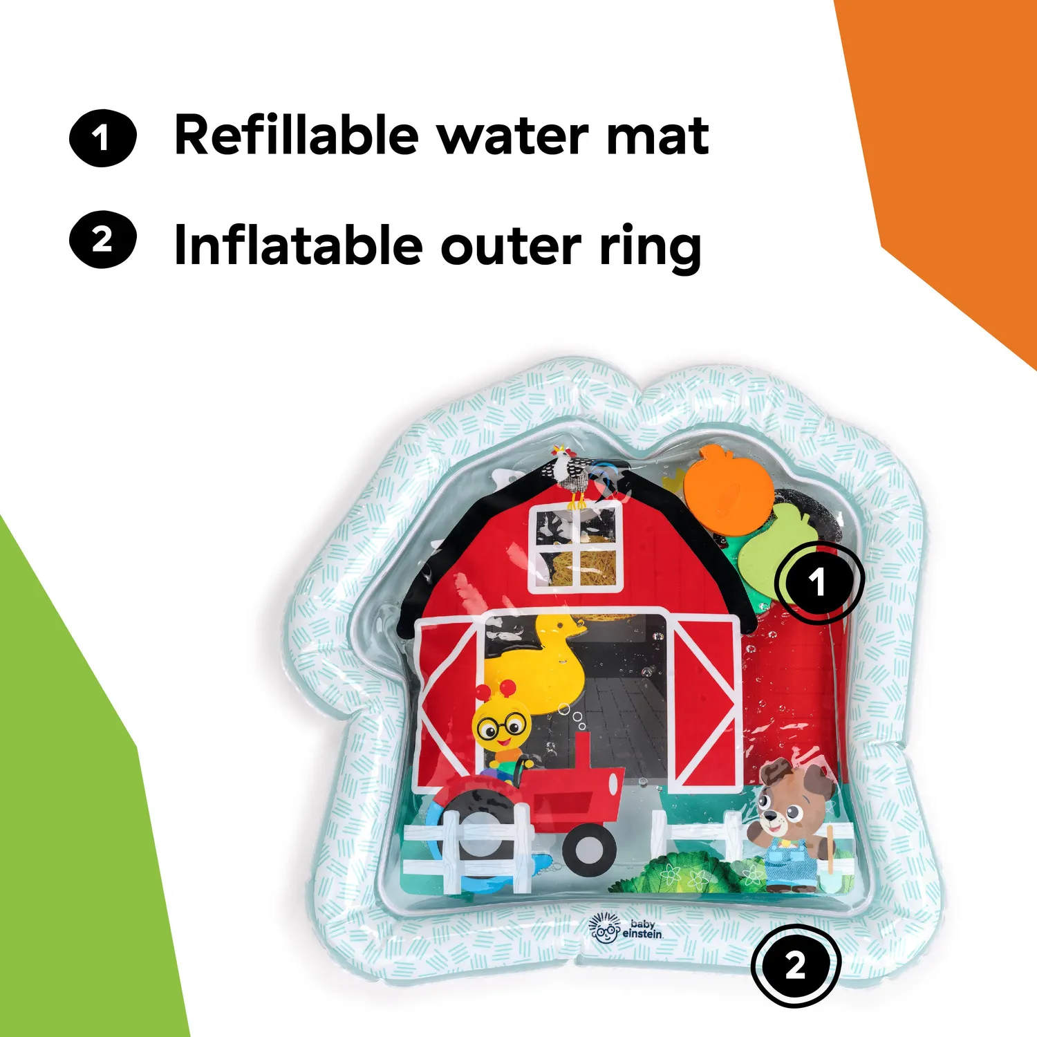 Baby Einstein Farm Explorers Cal's Wassermatte Bauchzeit