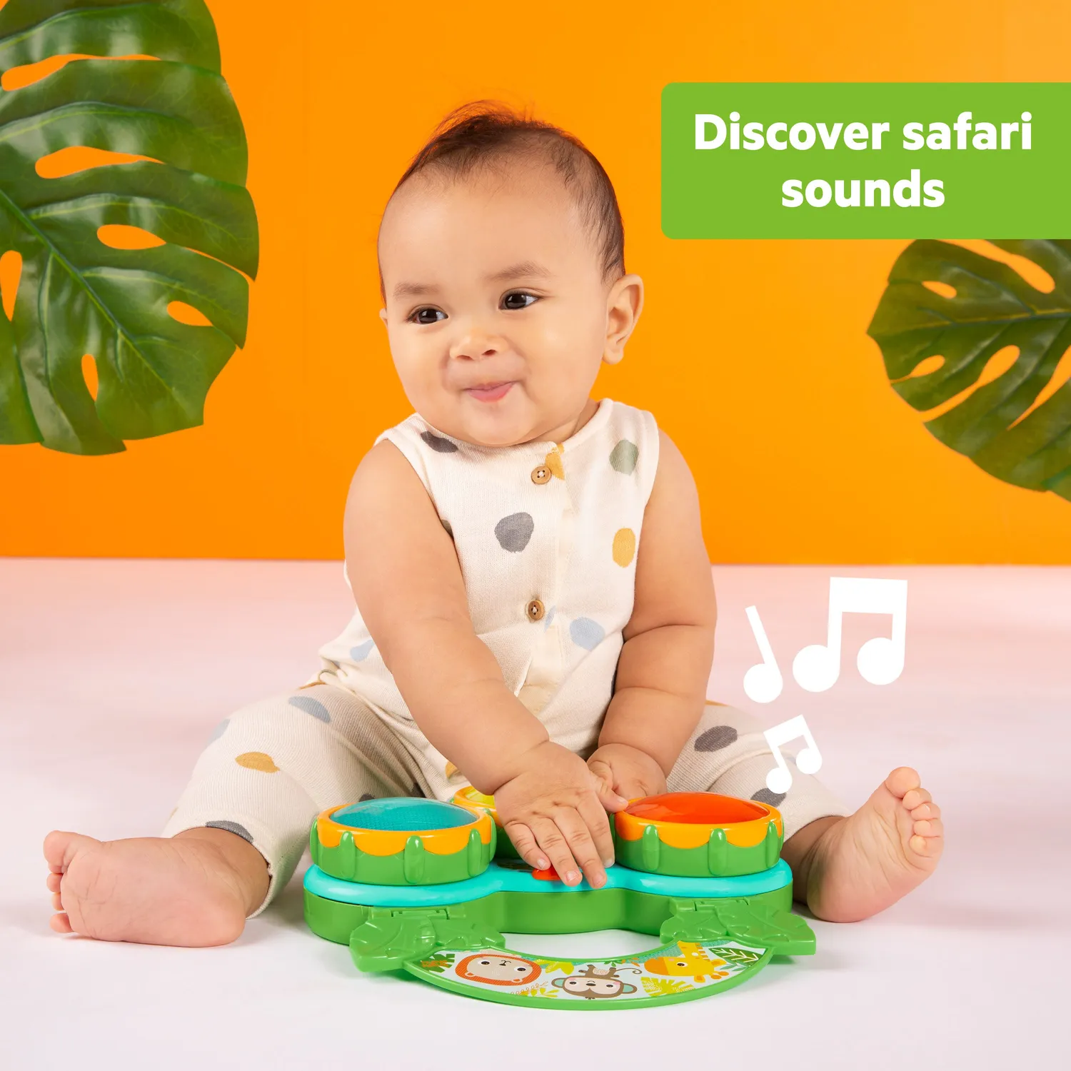 Bright Starts Safari Sounds Spielzeugset 2-tlg mit Trommel und Schlüsseln