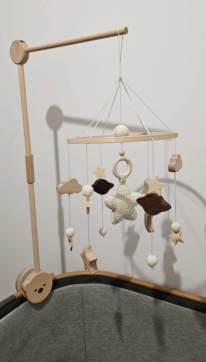 let's make Bär Mobile-Halter Holz höhenverstellbar