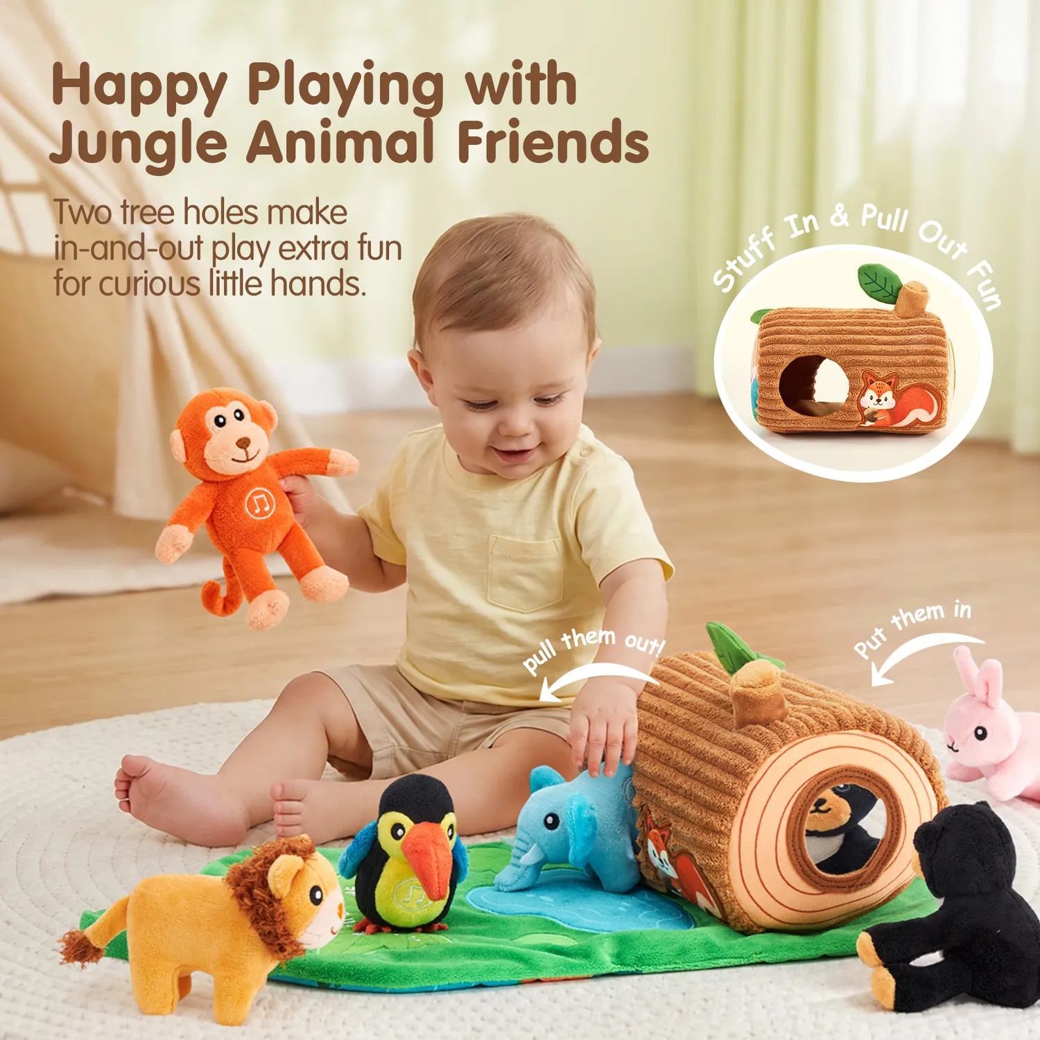 hahaland My First Plush Jungle Kuscheltier-Set 8-tlg