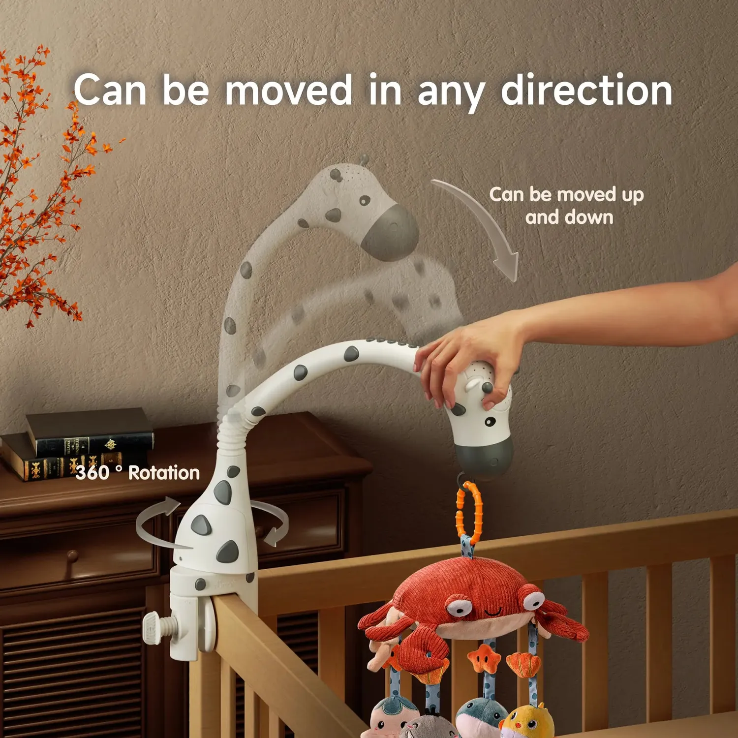 TUMAMA Giraffe Baby Mobile mit Licht und Musik