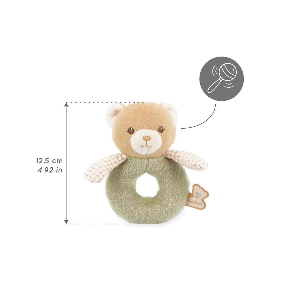 Kaloo Stimuli Rasselbär Greifling grün 12,5 cm mit Glocke