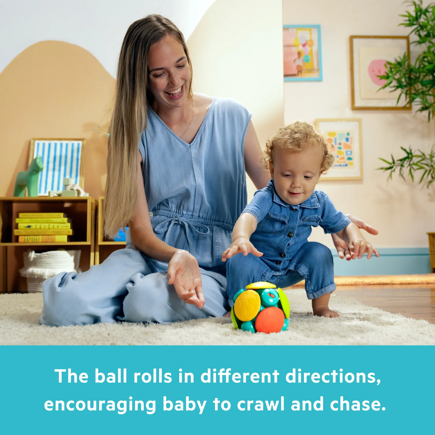 Bright Starts Wobble Bobble Ball Krabbelball mit Sound