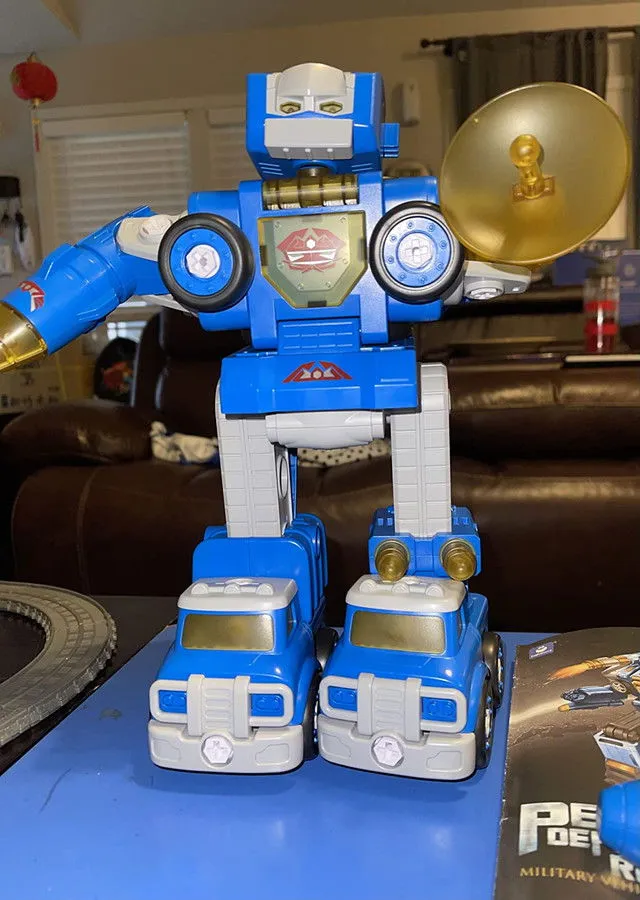 hahaland 5 in 1 Roboter Spielzeug blau zerlegbar