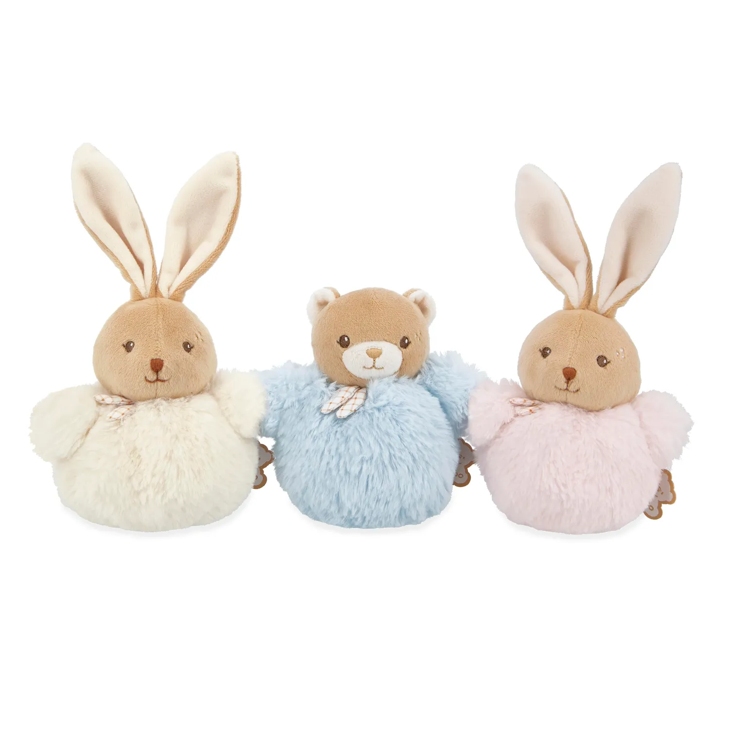 Kaloo Stimuli Pompon Hase Plüsch rosa 12 cm mit Halstuch