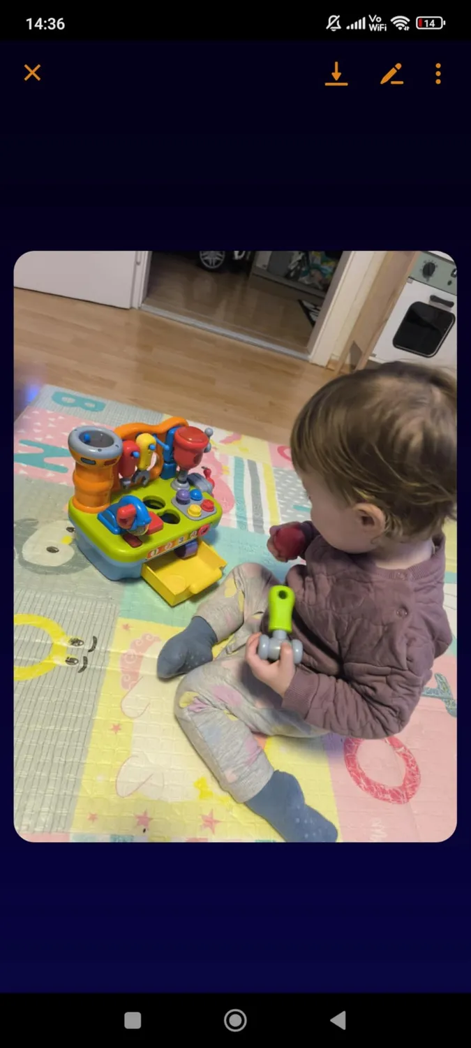 HOLA Werkbank Kinder Werkzeug mit Licht Musik