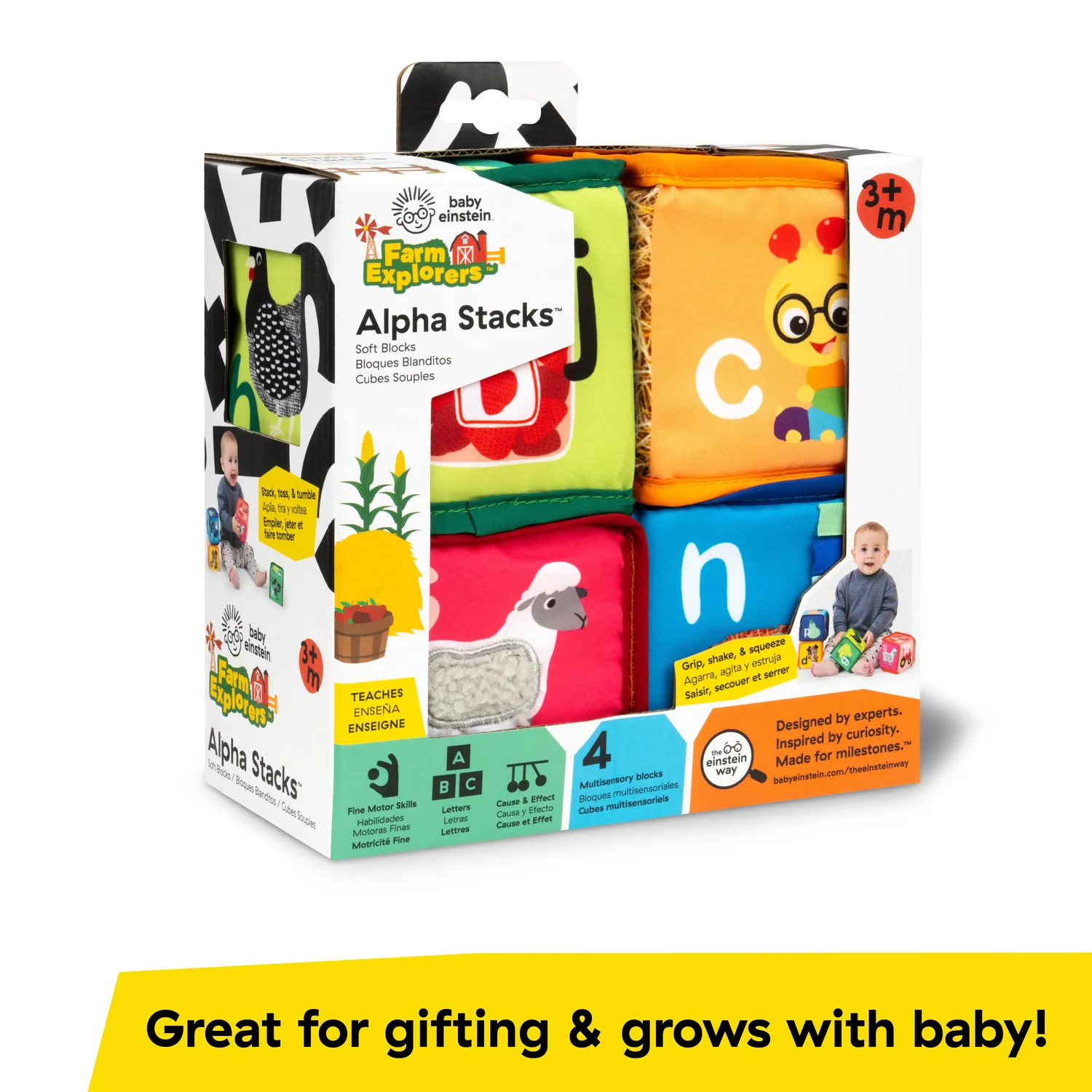 Baby Einstein Alpha Stacks Softbausteine 4er Buchstaben