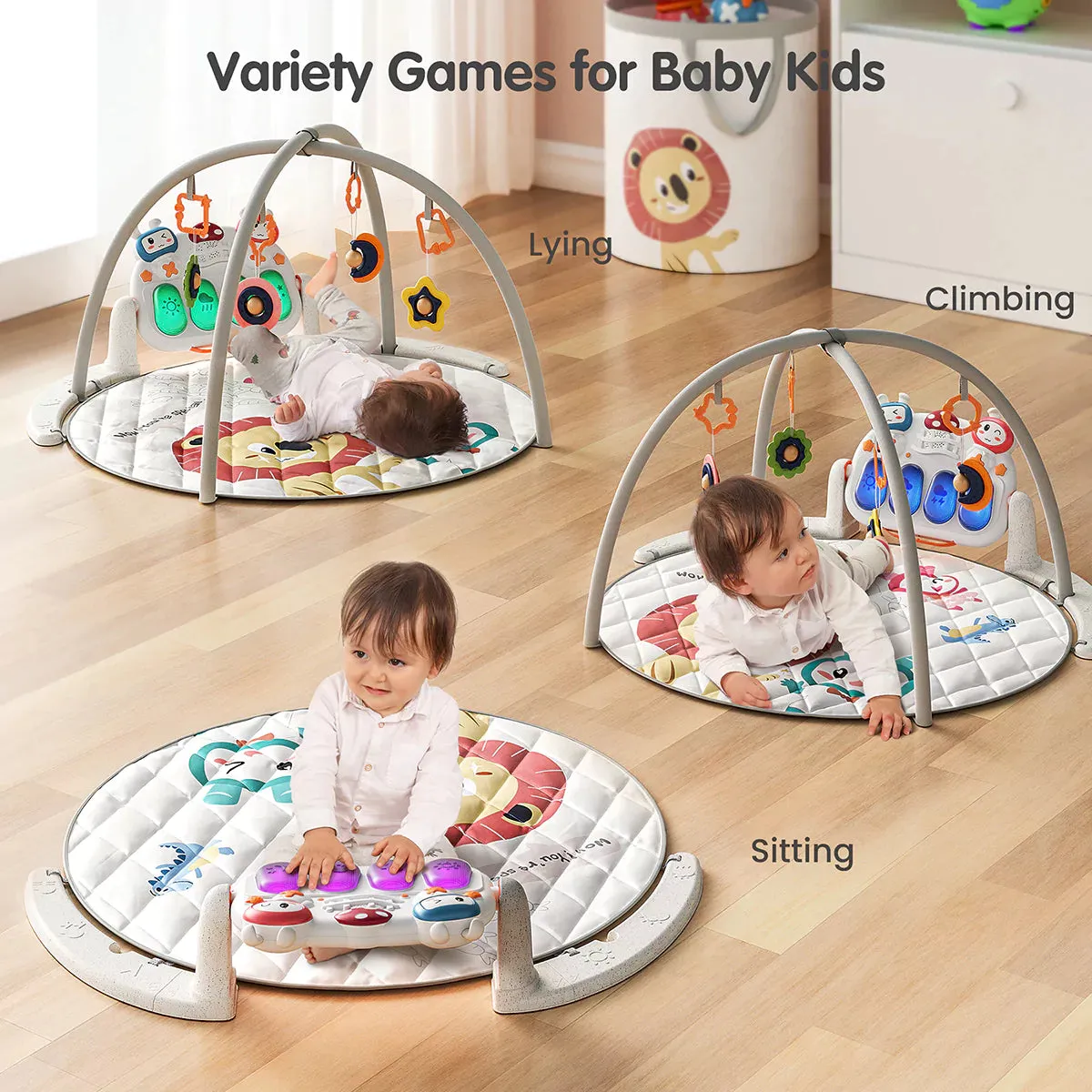 TUMAMA TM220 Spielbogen Babygym mit Piano Lichter