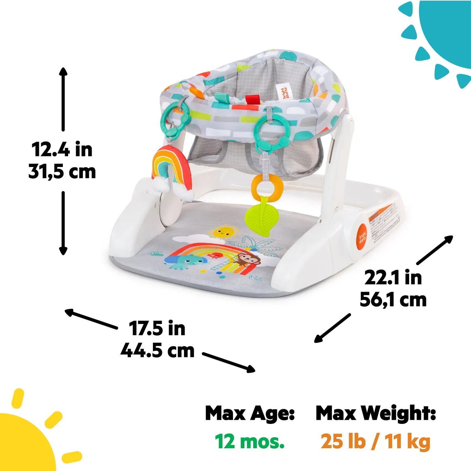 Bright Starts Learn-to-Sit Bodensitz Playful Paradise