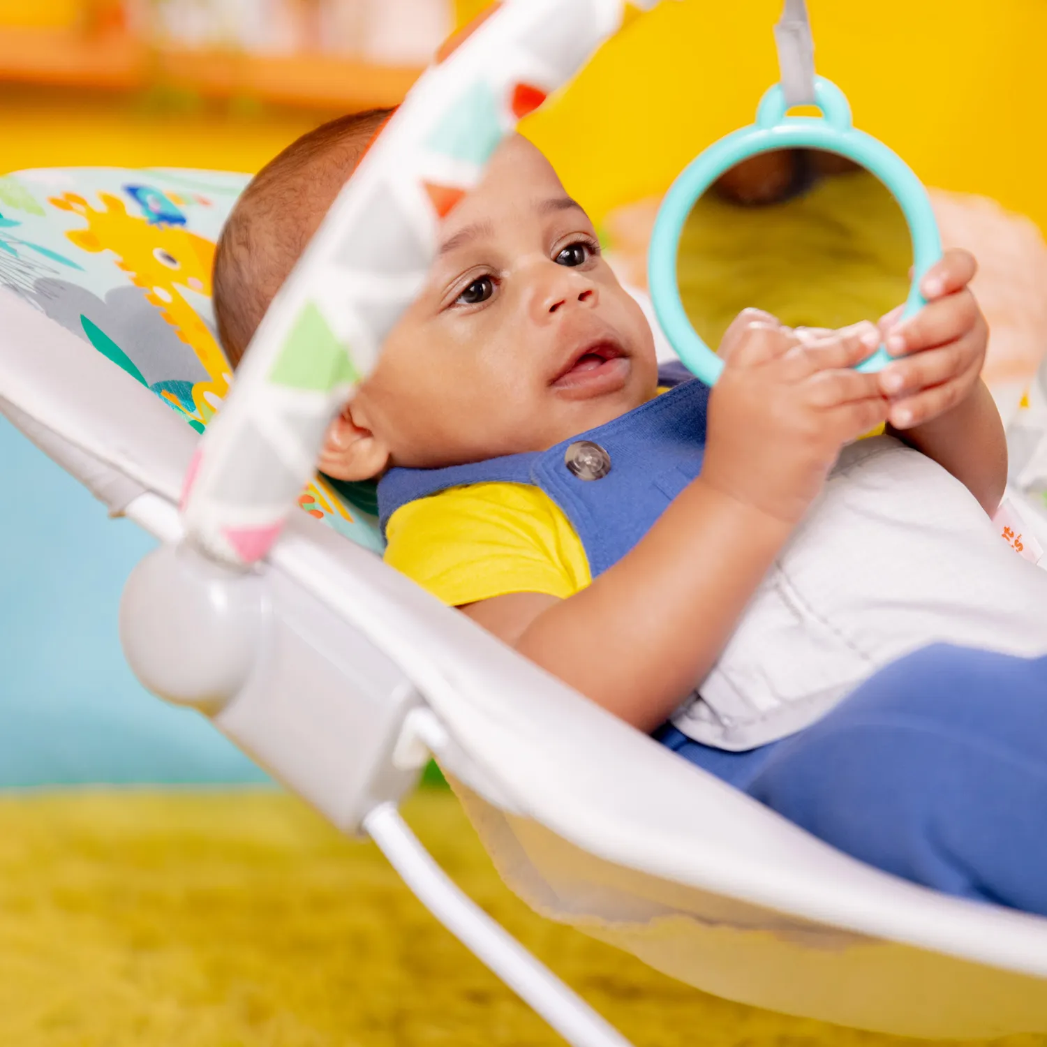 Bright Starts Safari Fun Babywippe mit Vibration