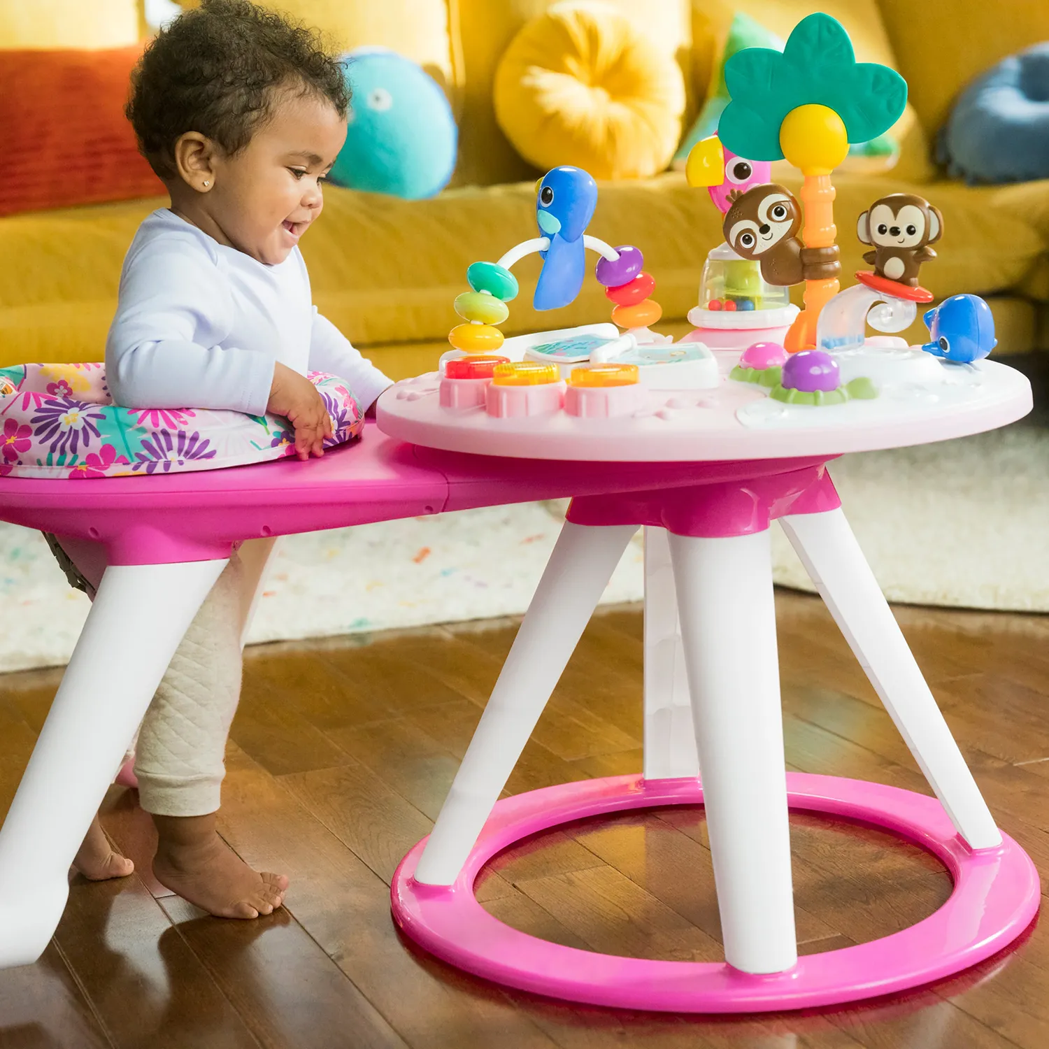 Bright Starts Around We Go 2-in-1 Aktivcenter Tropic Coral