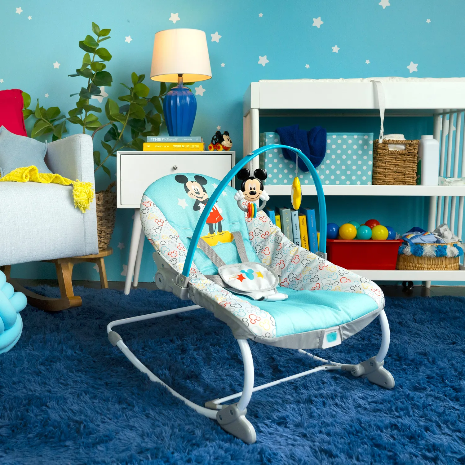 Bright Starts Disney Mickey Baby Rocker Wippe Vibration