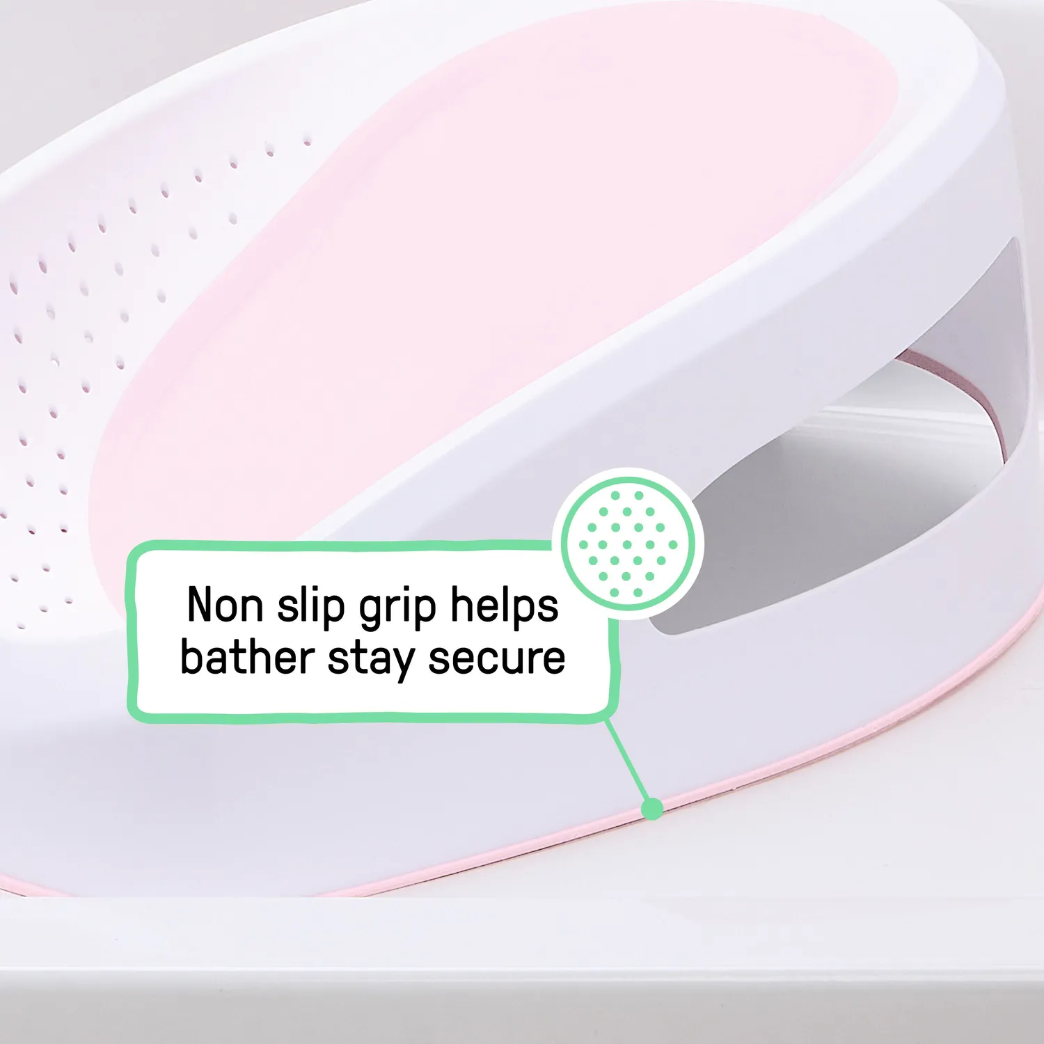 Ingenuity Easy Rinse Baby Badehilfe Pink rutschfest