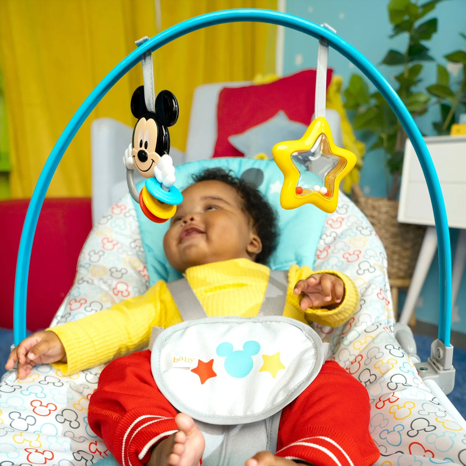 Bright Starts Disney Mickey Baby Rocker Wippe Vibration