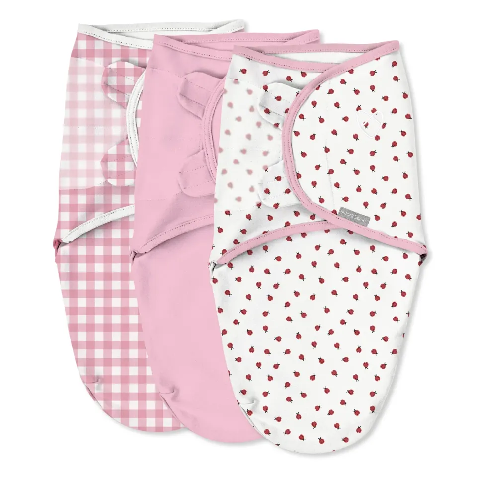 SwaddleMe Original Lady Bug Picnic Pucksack 0-3 Monate 3 Stück Baumwolle