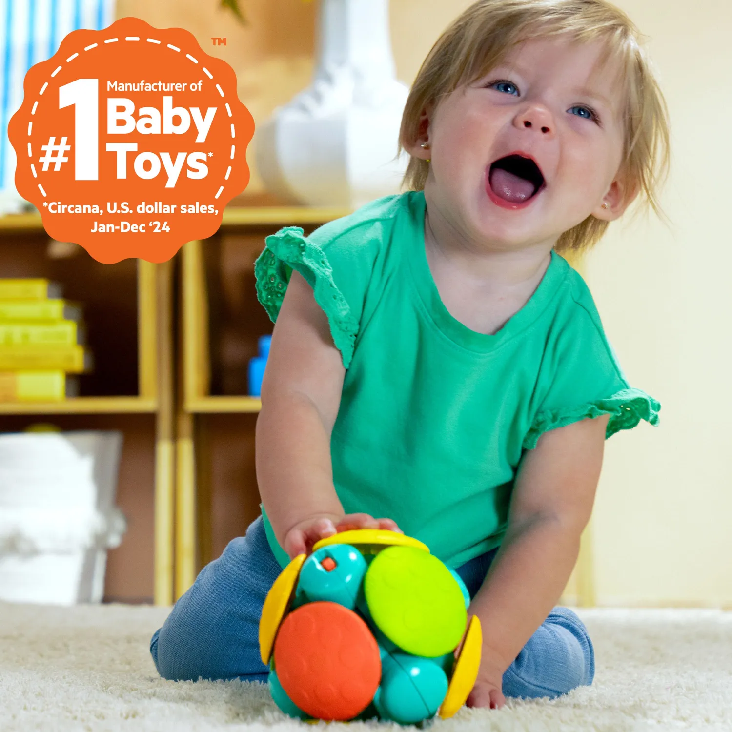 Bright Starts Wobble Bobble Ball Krabbelball mit Sound