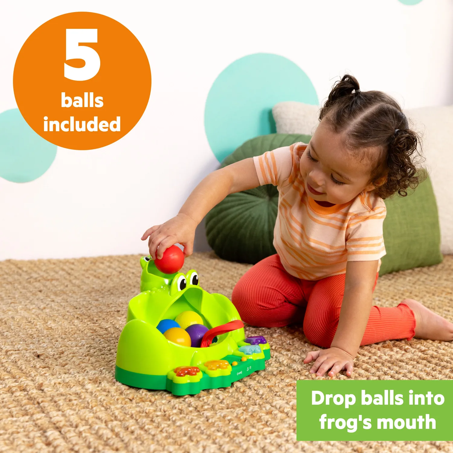 Bright Starts Poppin Ball Frosch Ballspielzeug ab 6 Monate