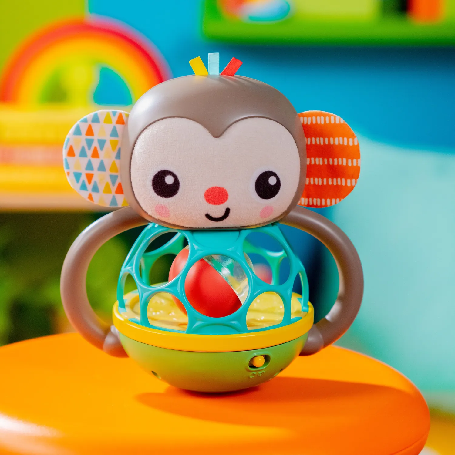 Bright Starts Grab & Giggle Monkey Babyspielzeug mit Licht