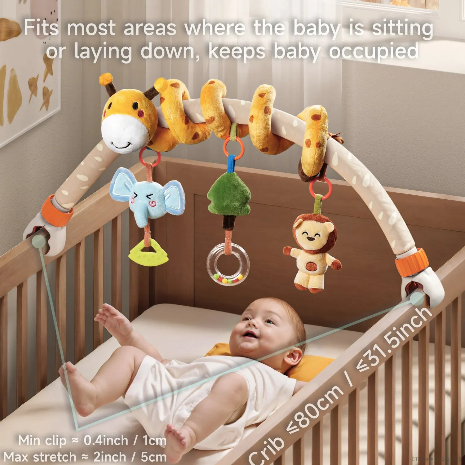 TUMAMA TM333 2-in-1 Spielbogen Spirale Giraffe