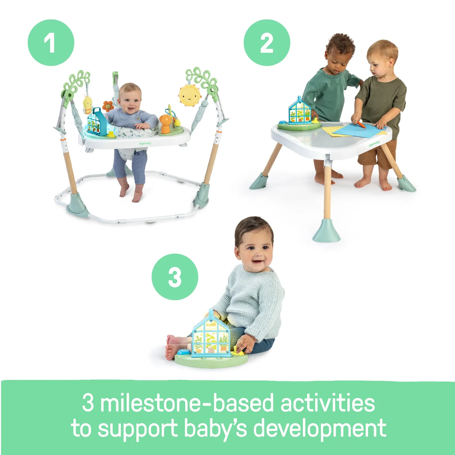 Ingenuity 3-in-1 Play Center Jumper Tisch Holz