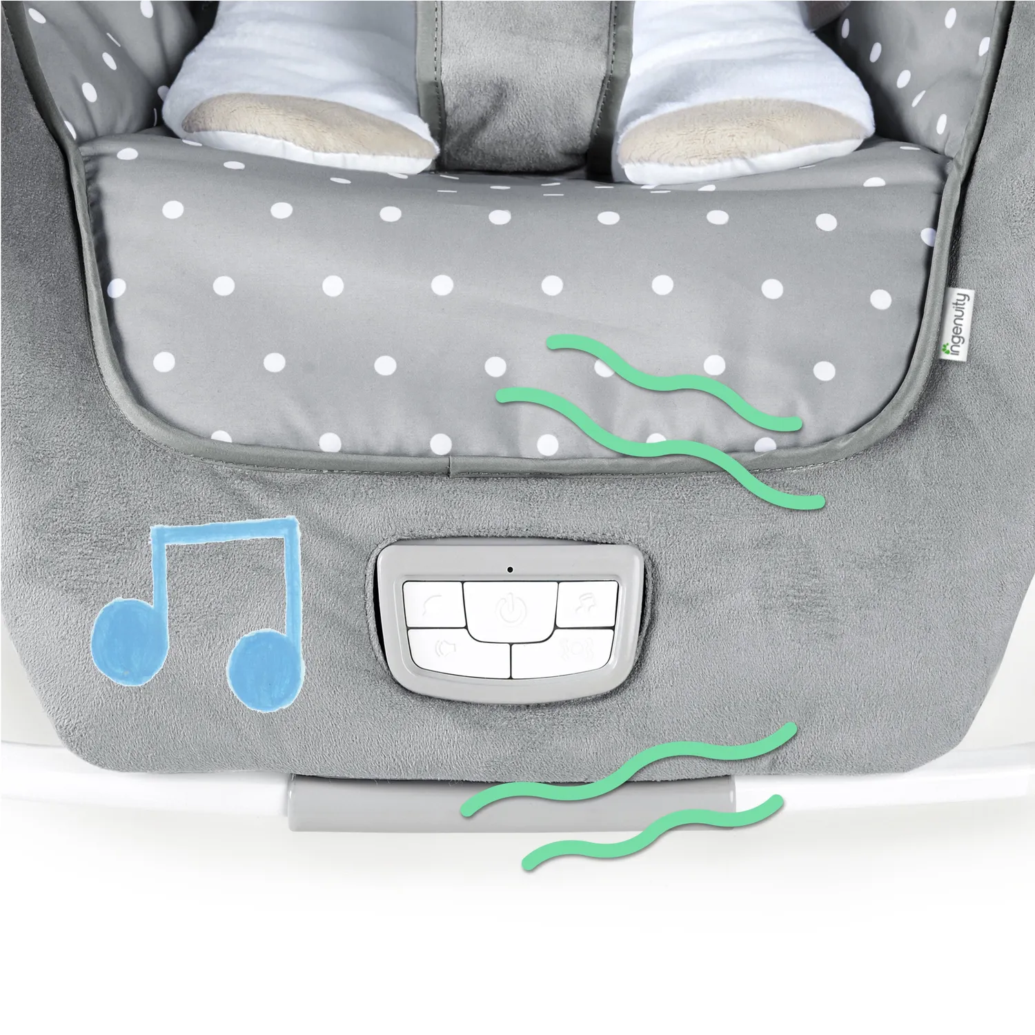 Ingenuity Cuddle Lamb Babywippe mit Vibration Lamm