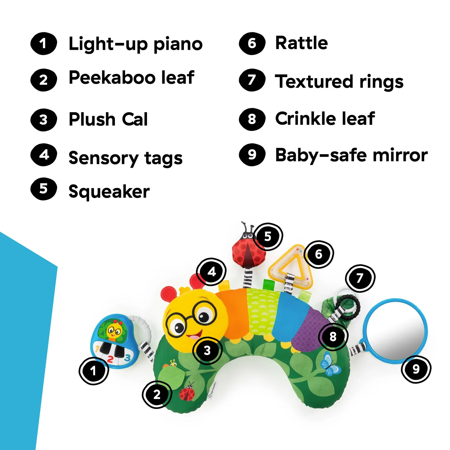 Baby Einstein Cal-a-Pillow Bauchlagenkissen mit Piano