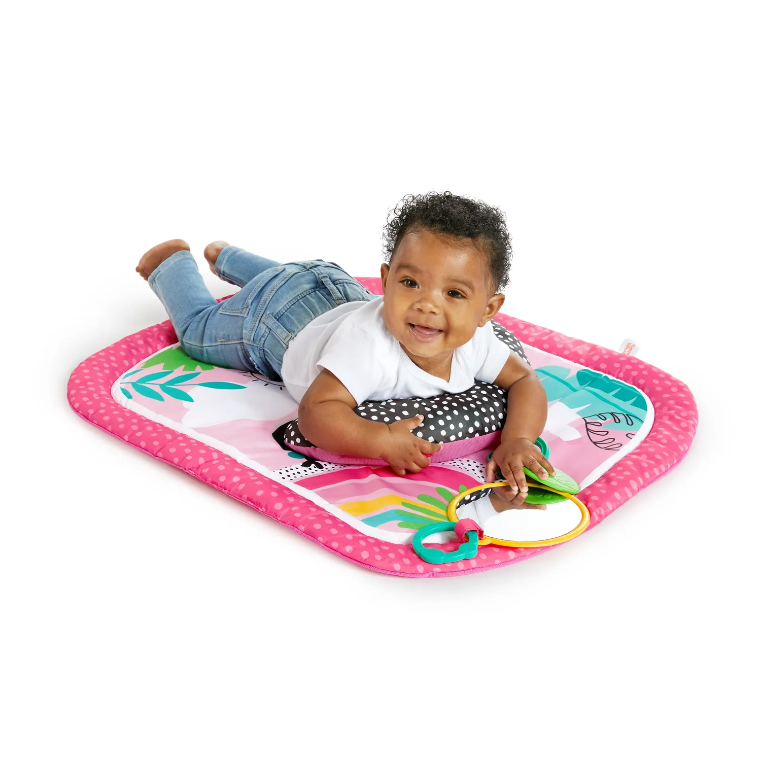 Bright Starts Rainbow Tropics Spielmatte Bauchlage mit Kissen