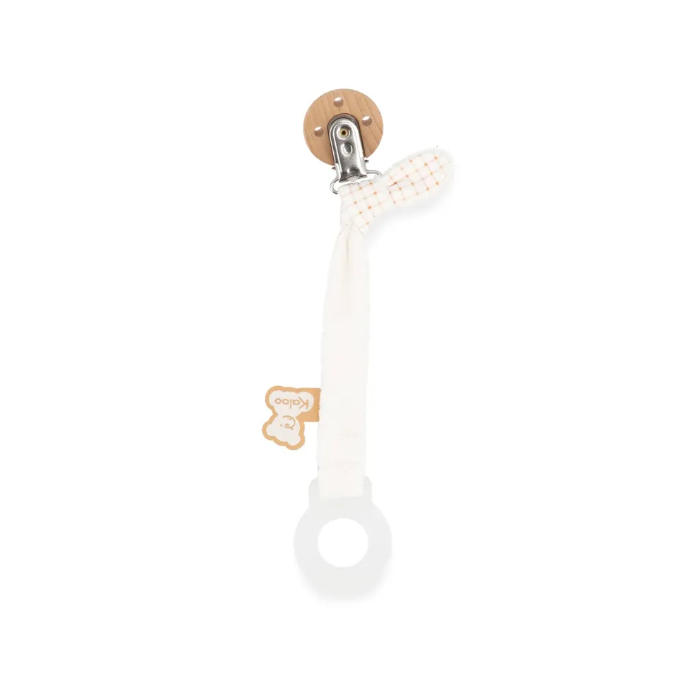 Kaloo Schnullerclip Schnullerhalter Creme 22 cm ab Geburt