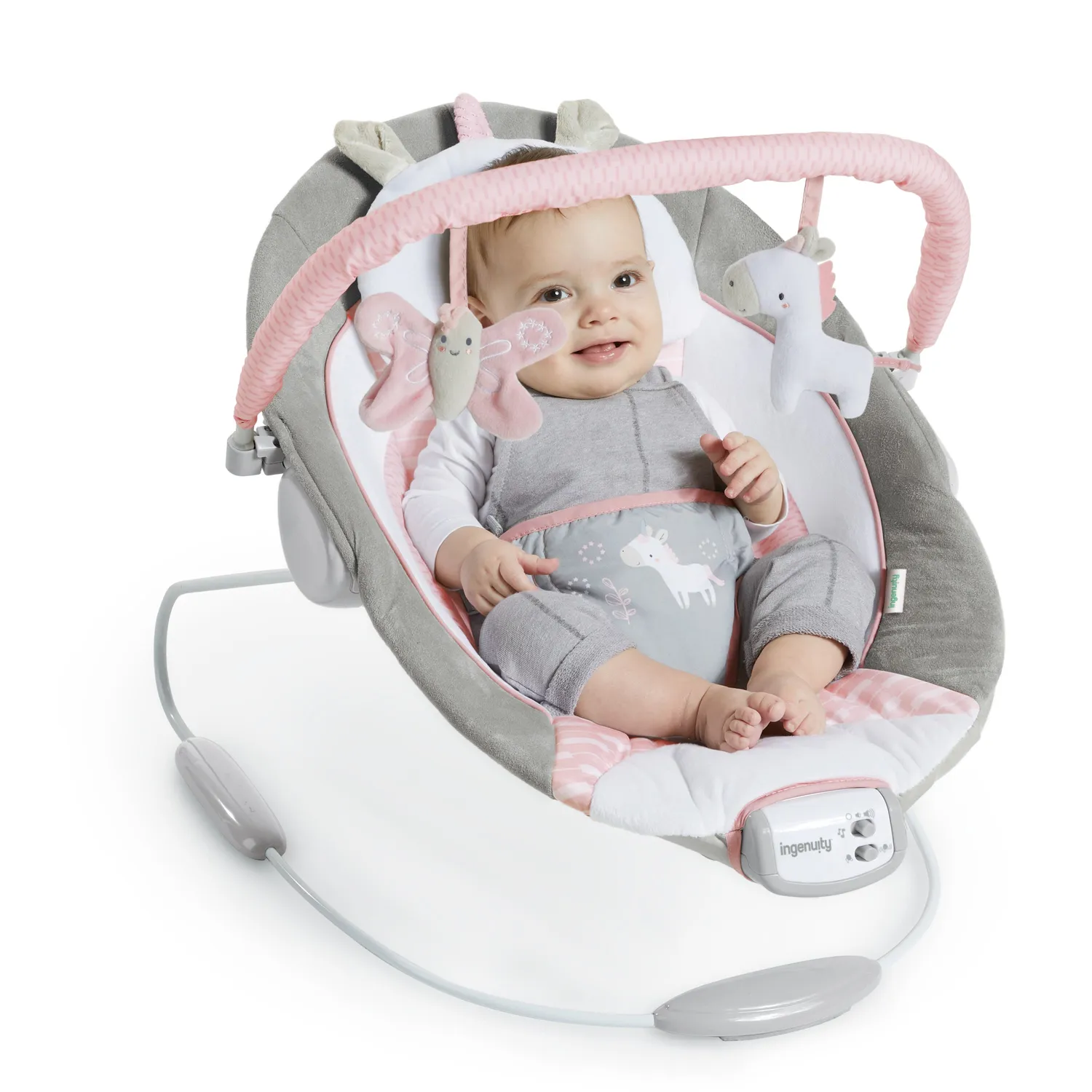 Ingenuity Flora Einhorn Babywippe mit Vibration+Musik