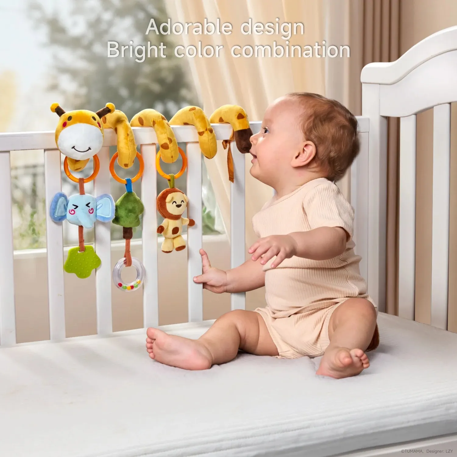 TUMAMA Spirale Spielzeug Kinderwagen Giraffe 3-teilig