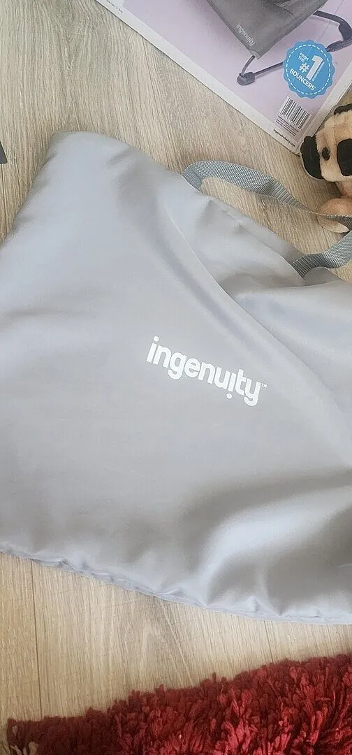 Ingenuity Stow & Go Babywippe Grau faltbar mit Vibration