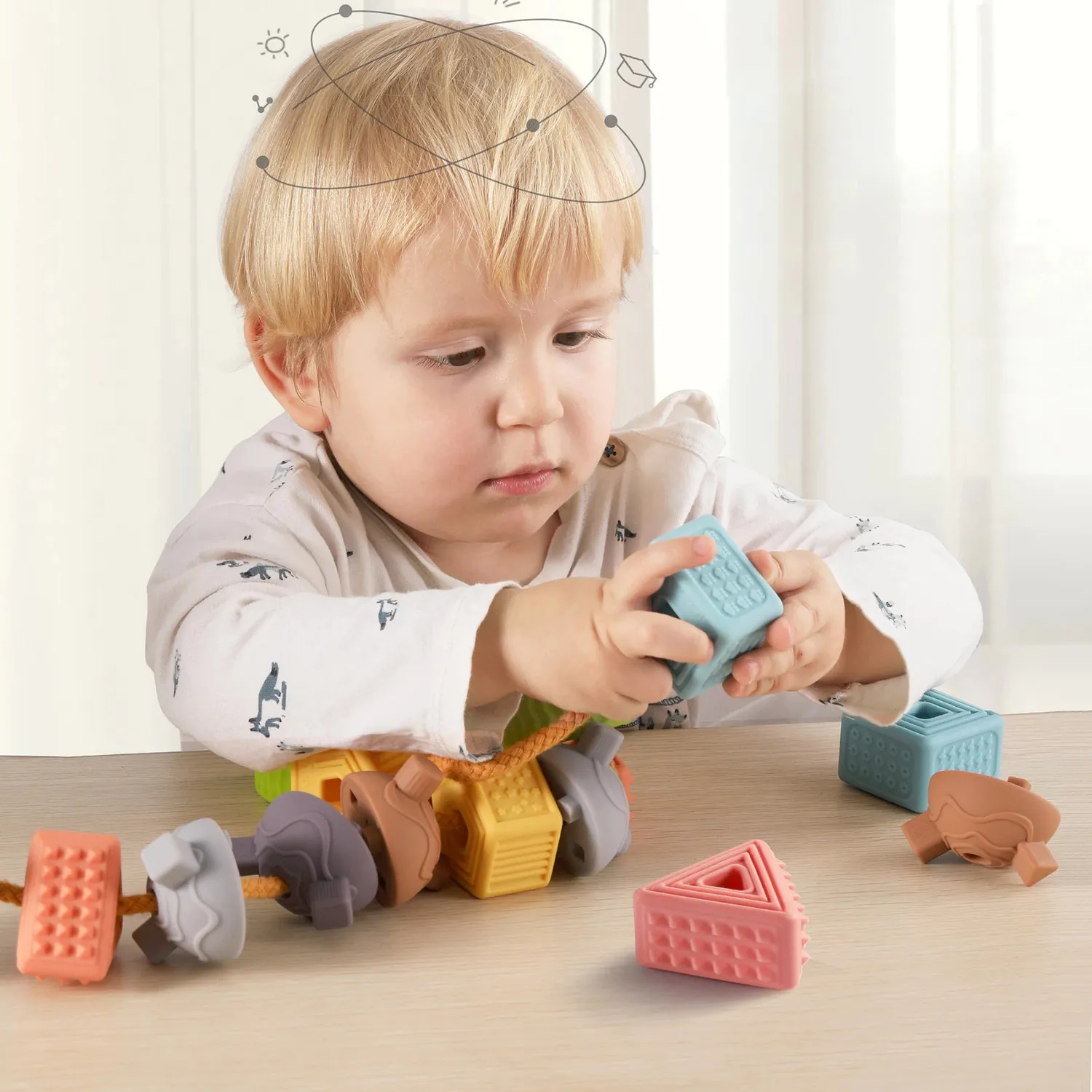 TUMAMA Soft Stacking Blocks Stapelspiel 18-tlg Baby