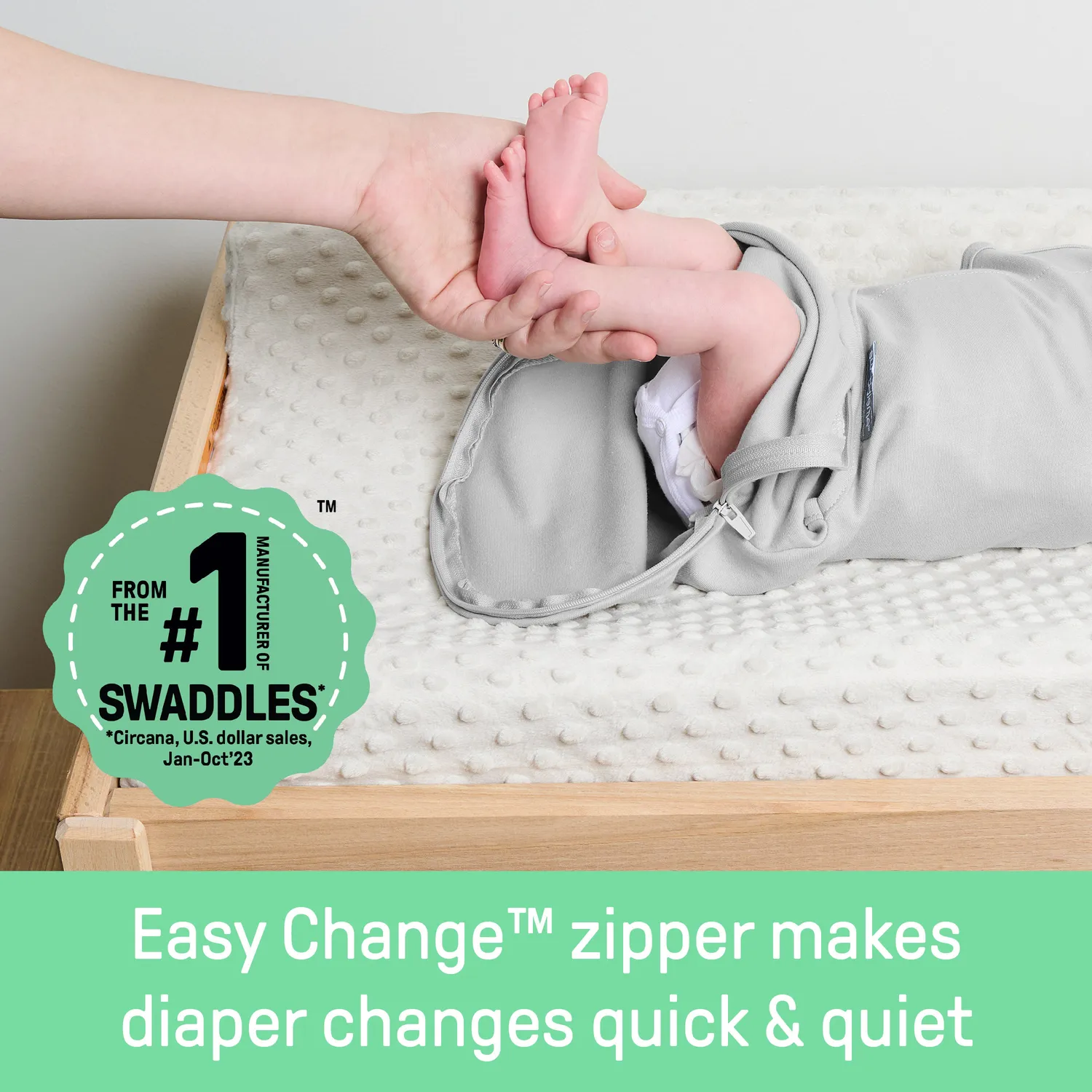 SwaddleMe Easy Change Pucktuch 0-3 Monate Sterne Reissverschluss