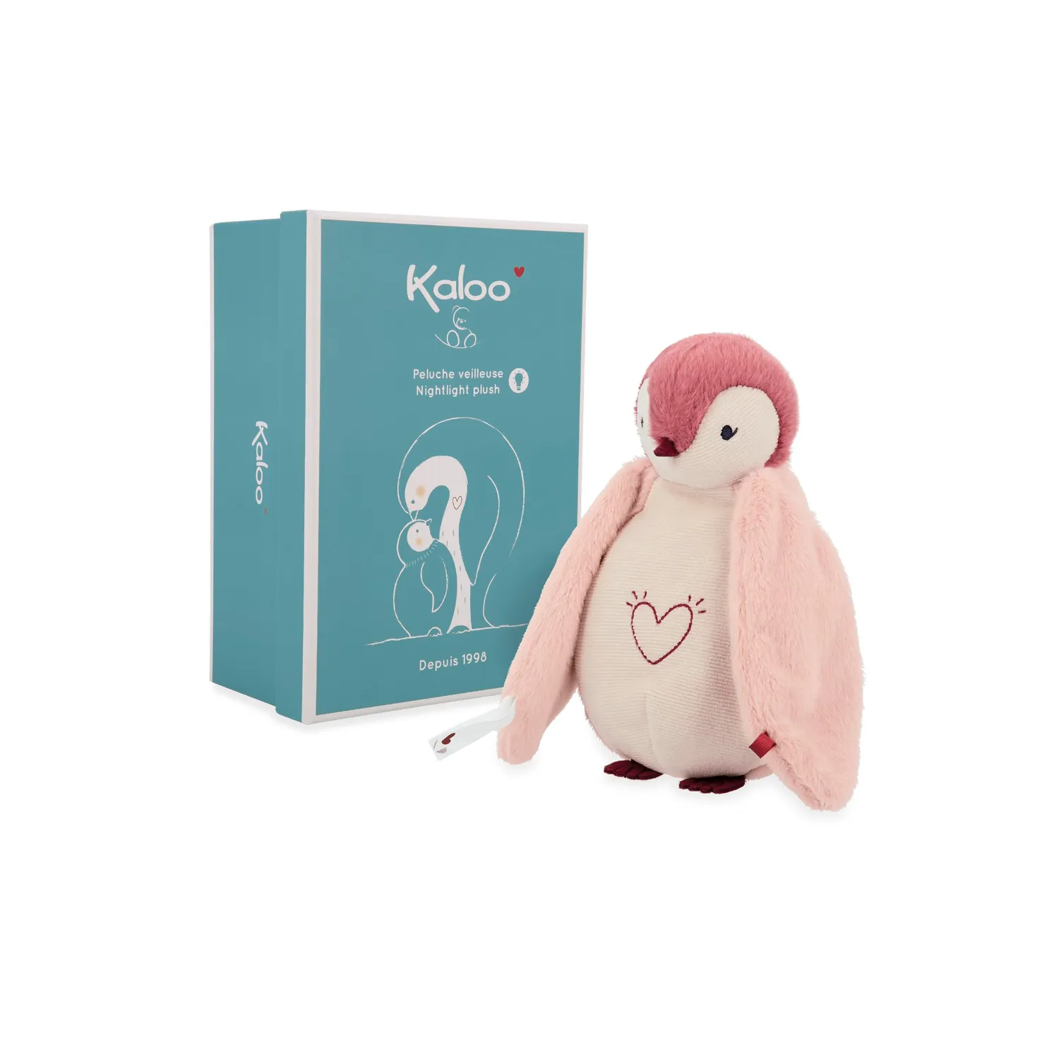 Kaloo Complices K212010 Nachtlicht Plüsch Pinguin Blau 20 cm