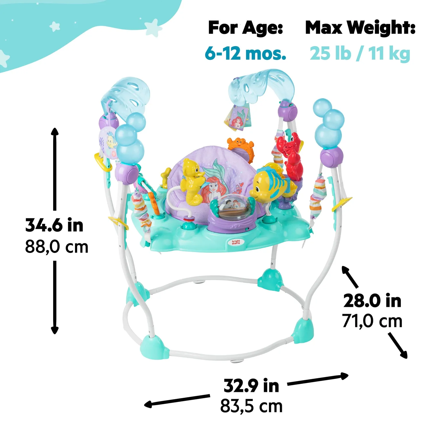 Disney Baby Arielle Sea Activities Baby-Jumper mit Sound