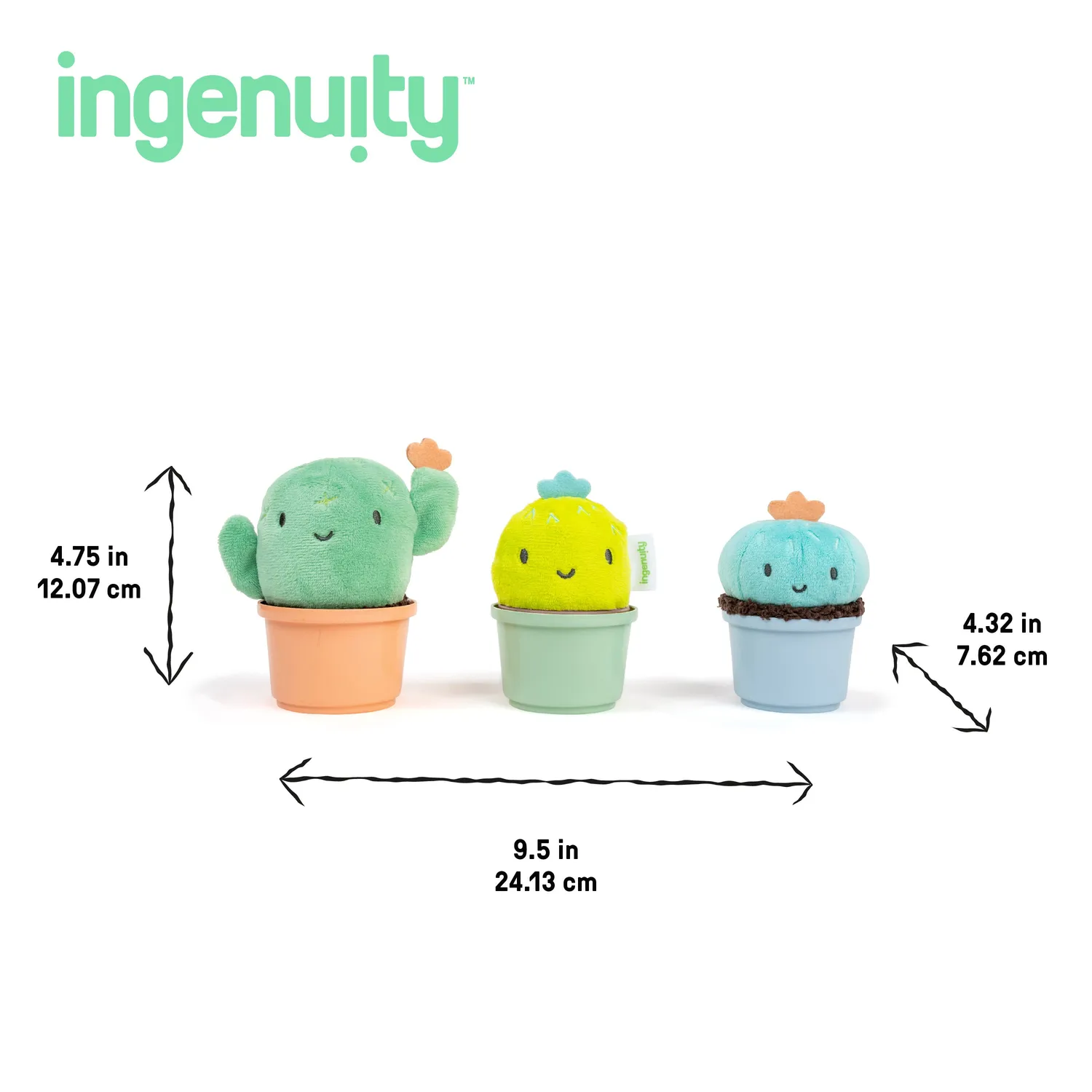 Ingenuity Calm Springs Nesting Rattles Babyrasseln 3er-Set