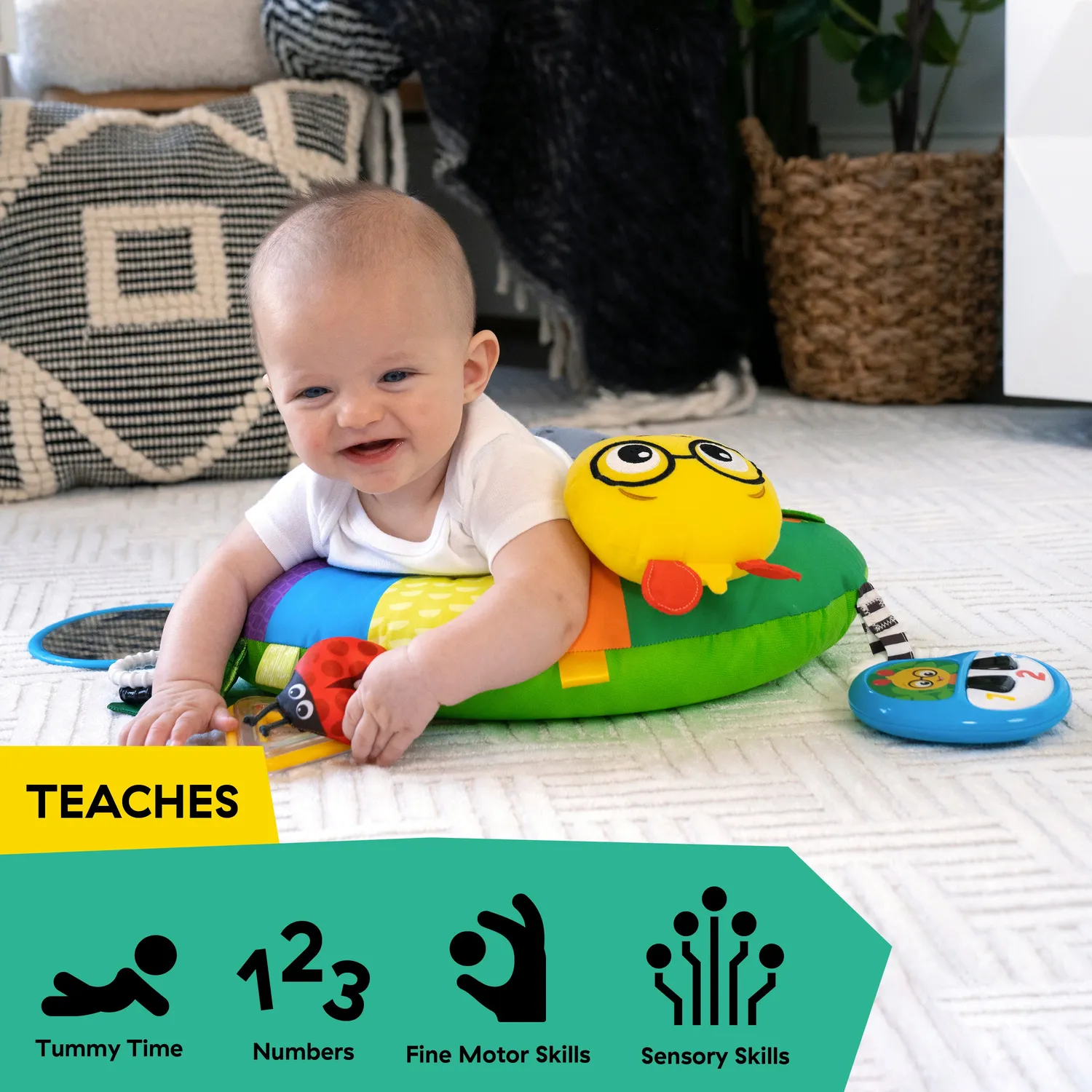 Baby Einstein Cal-a-Pillow Bauchlagenkissen mit Piano